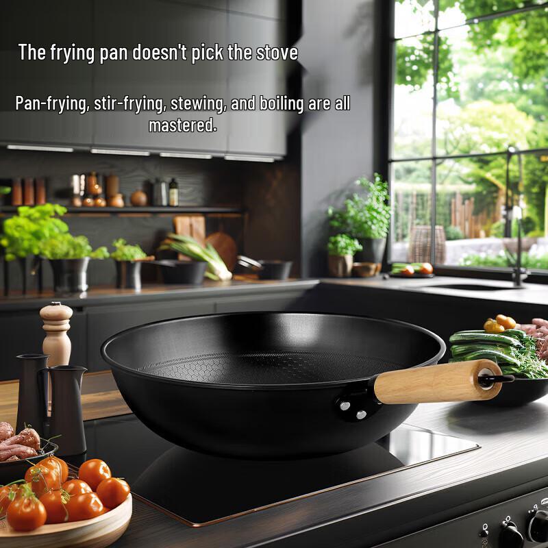 Chuidahuang 32cm Rust-Resistant Fine Iron Wok