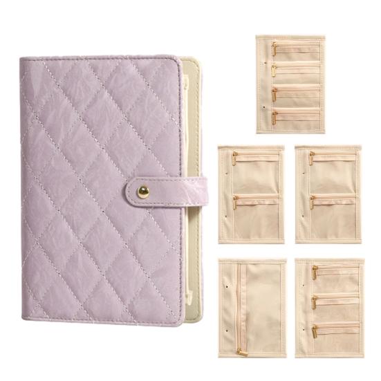 Jewelry Storage Book Set, PU Leather Travel Organizer, with 5 Removable Soft Velvet Pages Design, Jewelry Pouch for Necklaces Rings Earrings