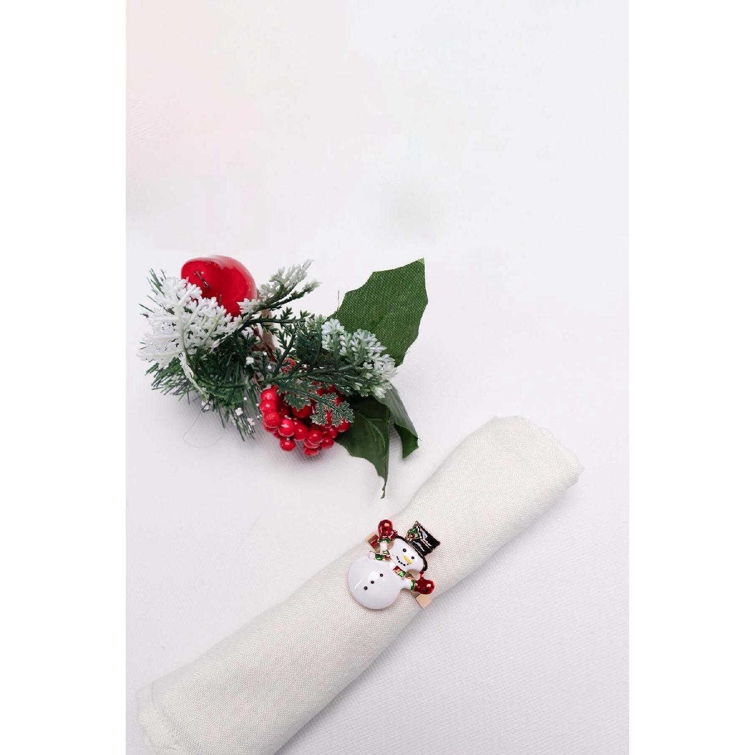

New Year s Eve Snowman 2-piece Napkin Ring чистый
