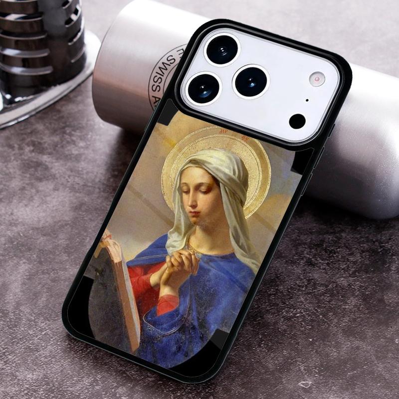 Virgin Mary Christian Phone Case For iPhone 17,16e,15,14,13,12,11,Mini,Pro,MAX soft Silicone Cover