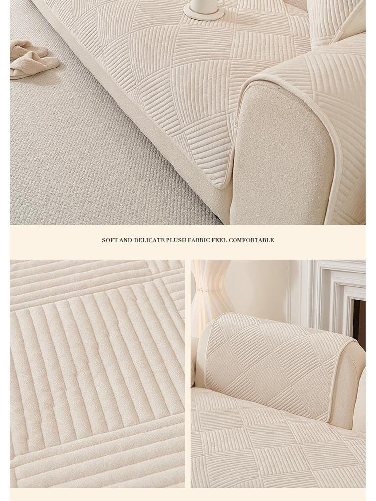 Winter Universal Non-Slip Sofa Cushion: Thick, Warm, Simple Sofa Cover
