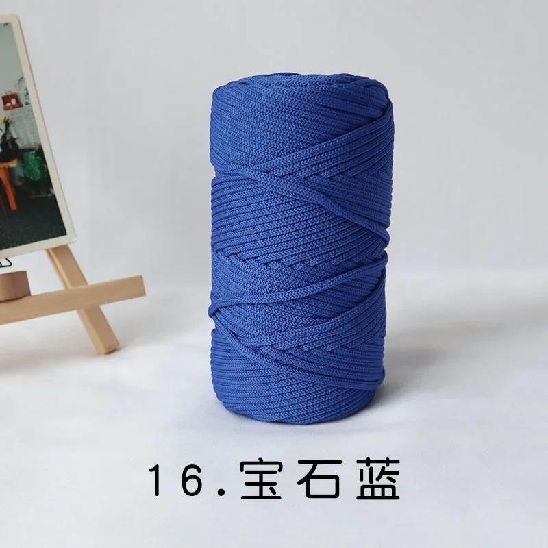 300g/4mm Polyester Nylon Mischgarn Große Rolle Runder Hohlfaden DIY Handgewebtes Wandteppich Dekorationsgarn Häkelstrang