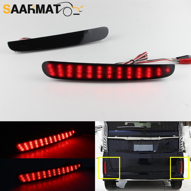 

2PCS 12V LED Red Rear Fog Lamp Bumper Light For 2025-2025 Honda N-Box LED Rear Bumper Reflector Light Brake Lamp Car Accessories