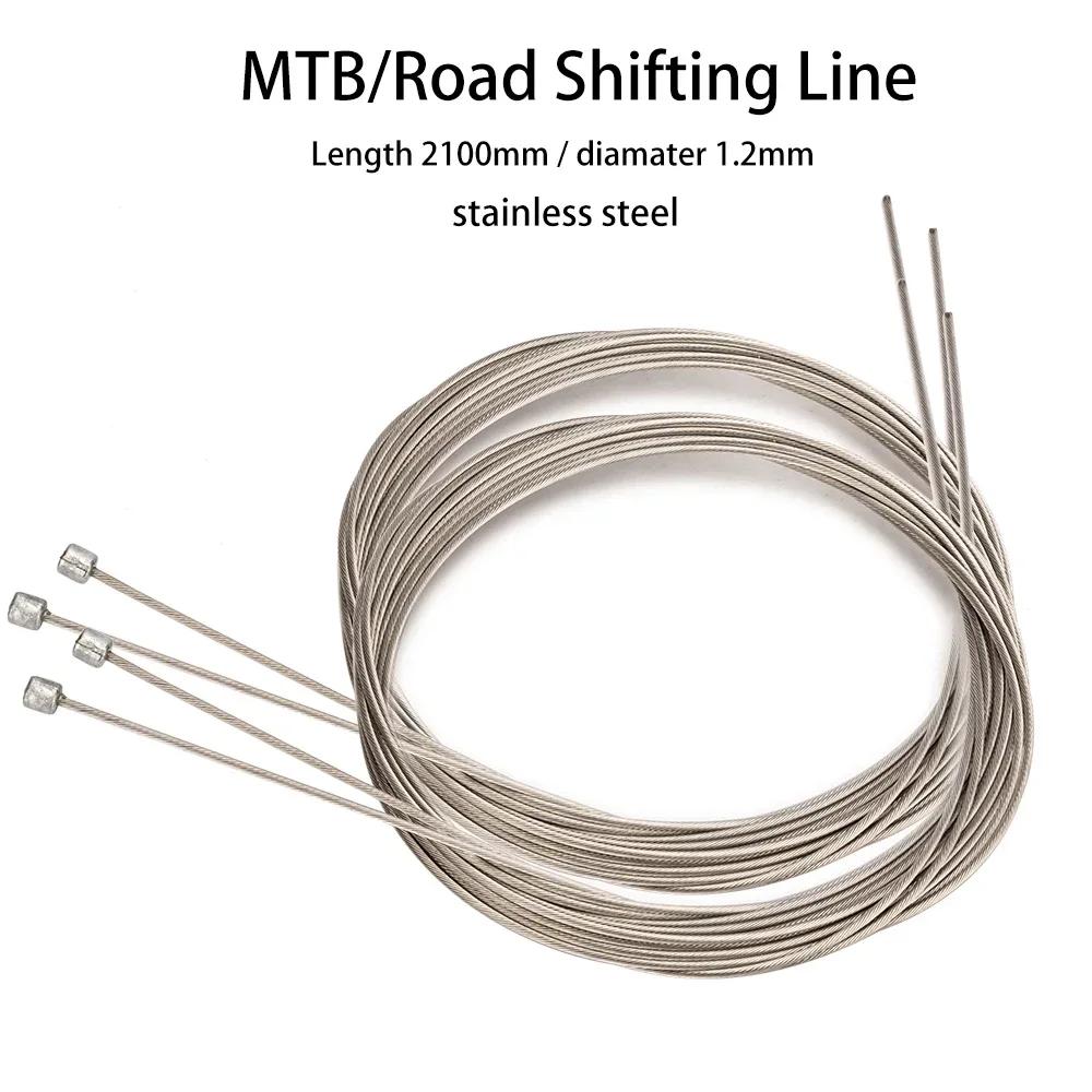 ZTTO 4pcs Bicycle Stainless Steel Shift Brake Inner Line MTB Road Bike Shifter Derailleur Shifting Brake Wire Cable Line 2100mm
