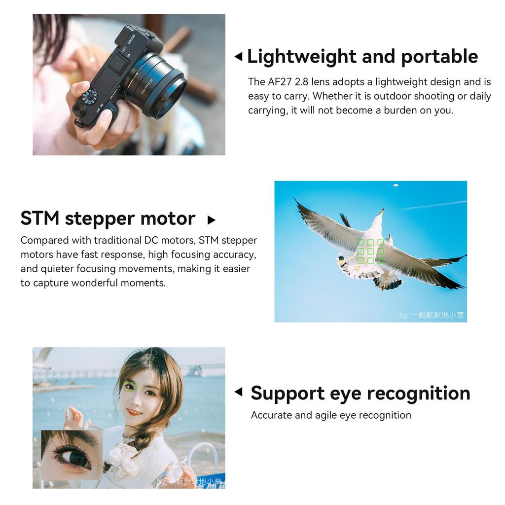 7artisans 27mm AF X Mount Lens Large Aperture Angle of View Single Focus Lens Fixed Focus Declick F2.8 APS-C 55.6°