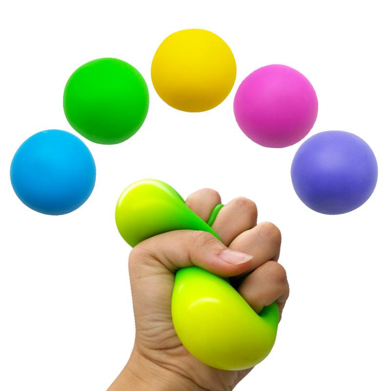 Colorful Vent Ball Press Decompression Toy Relieve Anti Stress Balls Hand Squeeze Fidget Rainbow Ball Kid Adult Relax Toy