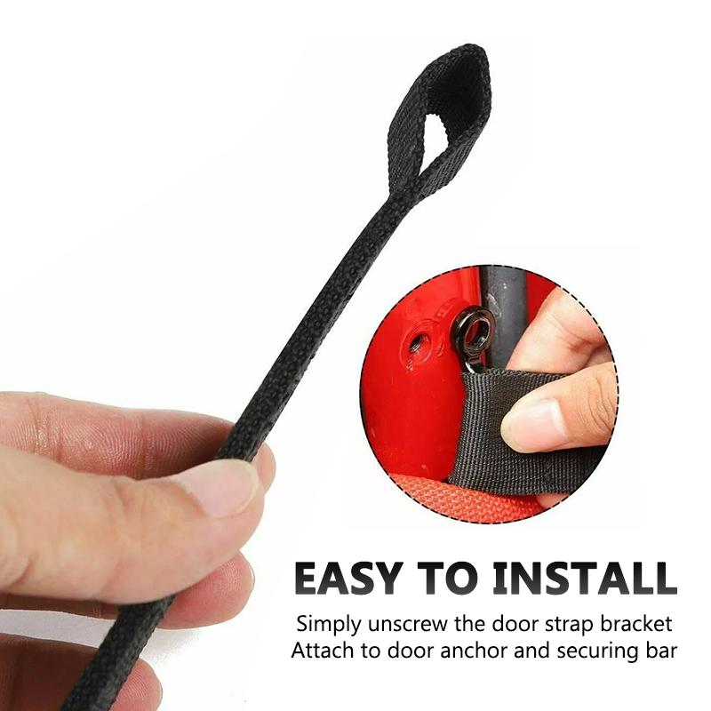 2/4pcs Door Limiting Check Strap Firm For Jeep Wrangler CJ YJ TJ JK JKU Oxford Cloth Interior Door Belt Limiting Check Strap