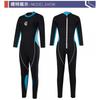 2mm Womens Full Wetsuit Snorkeling Swimming Surfing Fall Warmth Lightweight Dive Suit Black Pink Blue