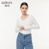 GOELIA Unisex Modal Long Sleeve Black & White Two-Piece Set