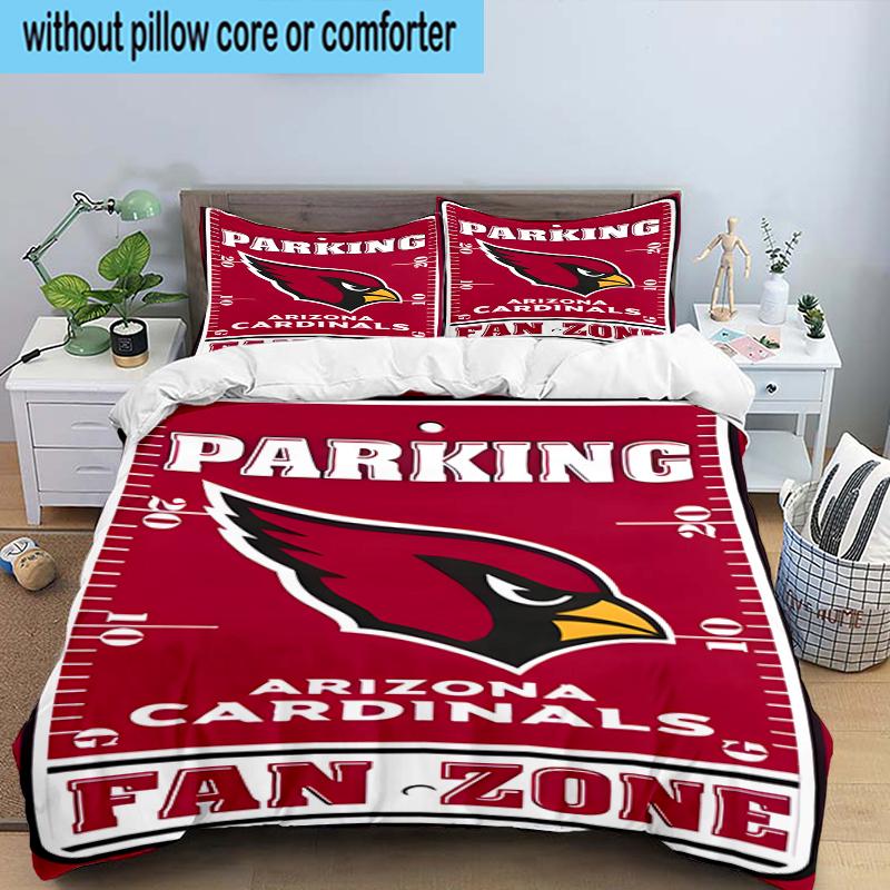 Arizona Cardinals Logo 3PCS Bedding Set 2D Printing (Includes 1 Duvet Cover + 2 Pillowcases Coreless), Bedroom decor,Fan gift