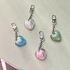Heart transparent phone keychain