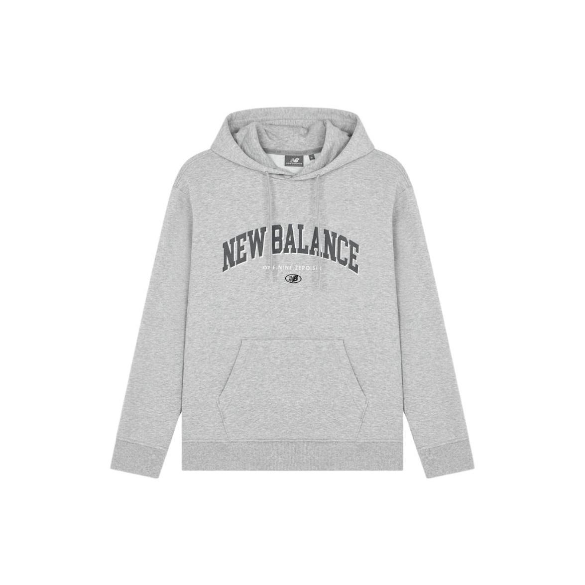 New Balance Lifestyle Hoodie Asia Sizing Beige Black Unisex 5CC17141-GR S