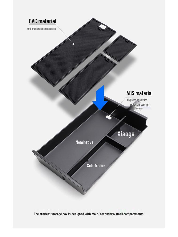 XPeng X9 Armrest Box: 24-25 Car Center Console Organizer & Interior Decor.