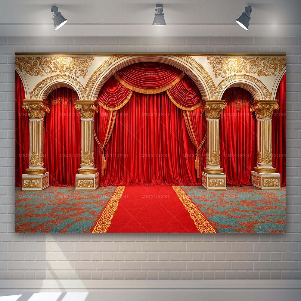 Sfondo Rosso di Lusso per Eventi, Ballo, Laurea, Cerimonia, Decorazione Sfondo per Fotografia a Casa e in Studio