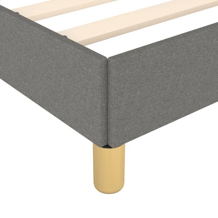 VidaXL Cadre de lit avec tête de lit Gris foncé 200x200 cm Tissu 3125163