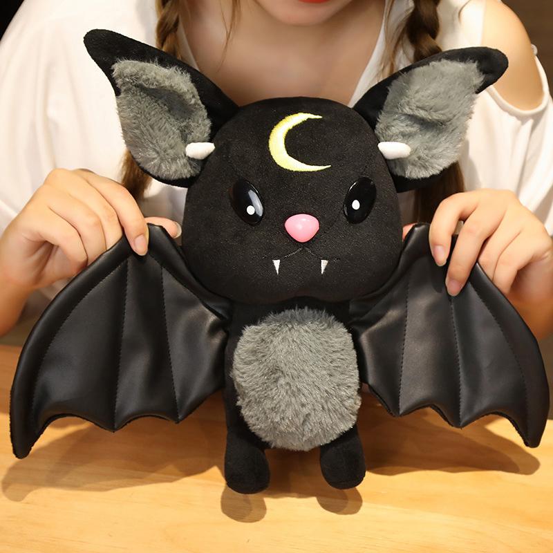 Cute Dark Series Bat Doll Halloween Simulated Plush Toys Exquisite Party Decorate Household Atmosphere Ornaments Festival Gifts