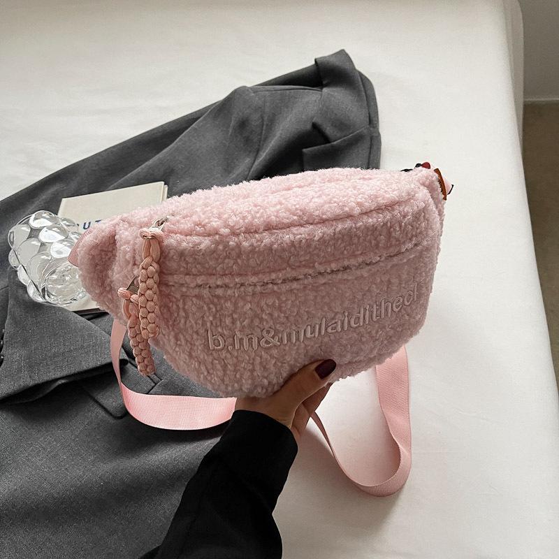 Simple Solid Color Shoulder Bag Women's 2025 Autumn New Small Fresh Chest Bag Schoolgirl Sports Crossbody Bag Women's Bag