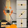 Rechargeable LED Wall Lamp Rotatable Segmented Warm Light For Living Room Bedroom Hallway Study Room Restroom Indoor Lighting