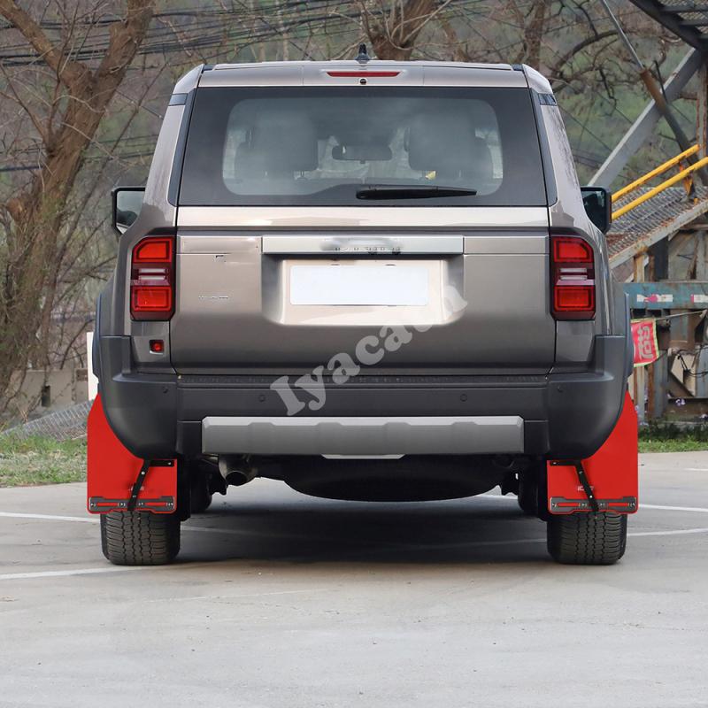 For Toyota Land Cruiser 250 Prado LC250 2024 2025 Red Front Rear Wheels Mud Flap Guards Mudguards Fender Splash Fenders Mudflaps