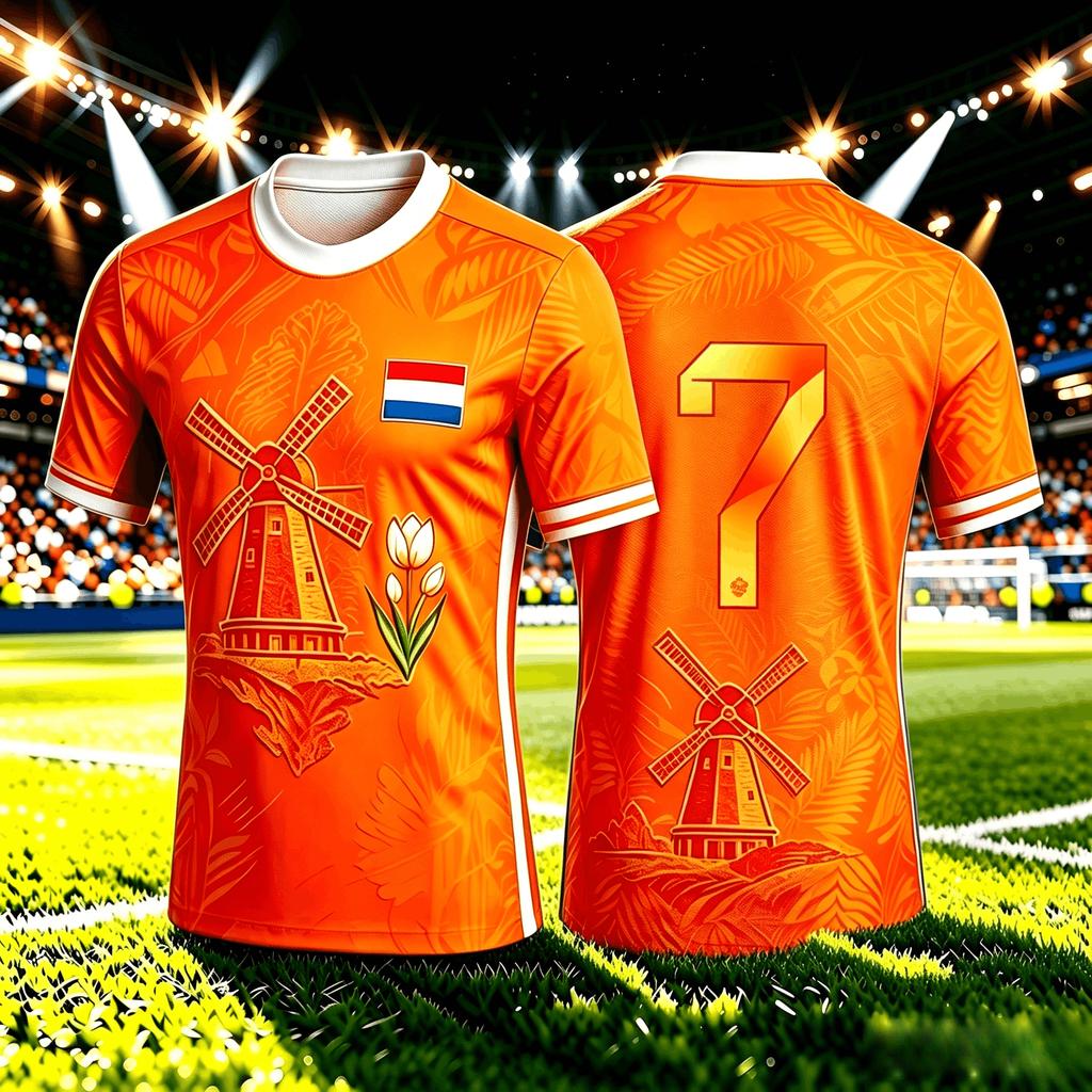 2026Netherlands Football Jersey Casual Breathable Short Sleeve Summer Men Gym Sports Training Soccer T-shirt Women T-shirt