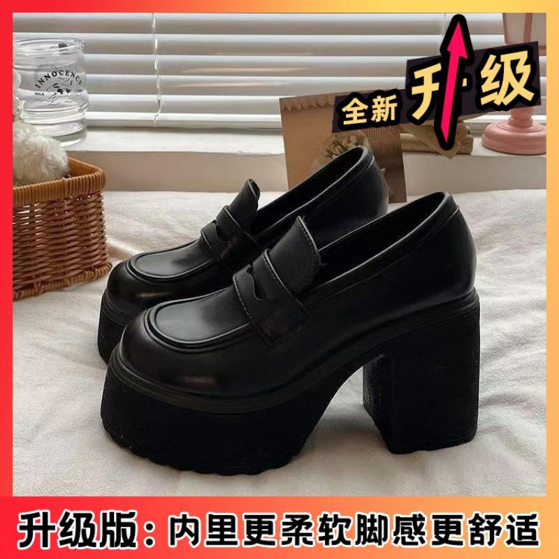 Mary Jane women's autumn new retro small man thick-soled heightening single shoes women