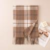 Retro British imitation cashmere plaid scarf, warm in autumn and winter, scarf shawl, commuting versatile couple