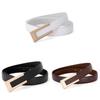 Genuine Leather Womens Fashion Belt With Smooth Buckle For Casual Wear