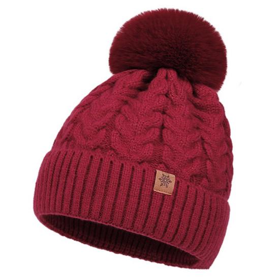 3Pcs/Set Women Winter Hat Scarf Gloves Set Twist Texture Plush Ball Decor Brimless Hat Scarf Touchscreen Glove Set