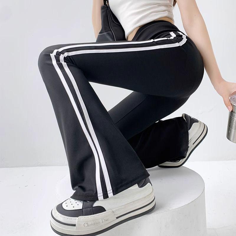 Sharkskin Women's Micro-Flare Pants: High-Waisted, Slimming, Tummy-Control, Butt-Lifting Yoga Base Layer, Ideal for Spring/Autumn.