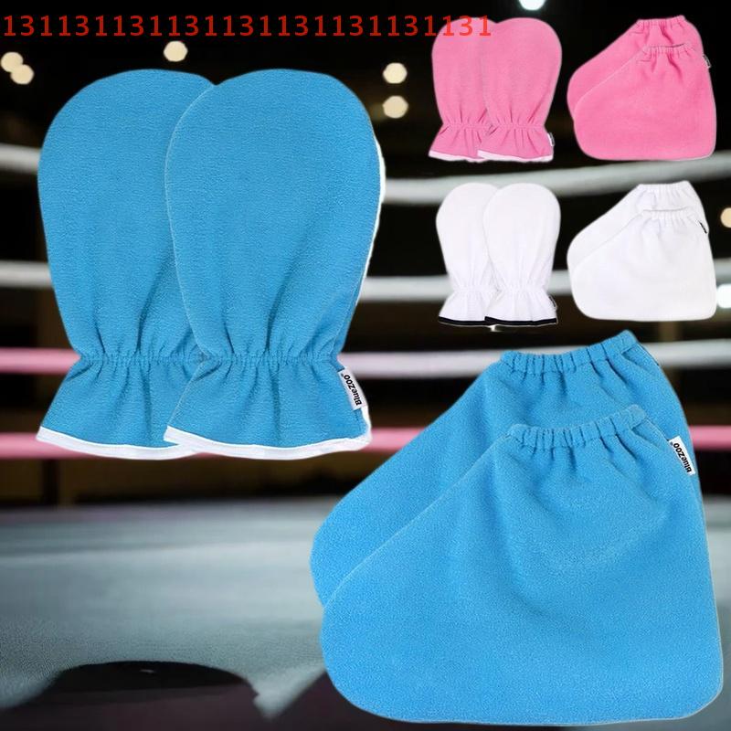 1 Pair Insulation Care Gloves Flannel Elastic Opening Nail Protection Hand Therapy Paraffin Wax Mitts Reusable Warmers For Women