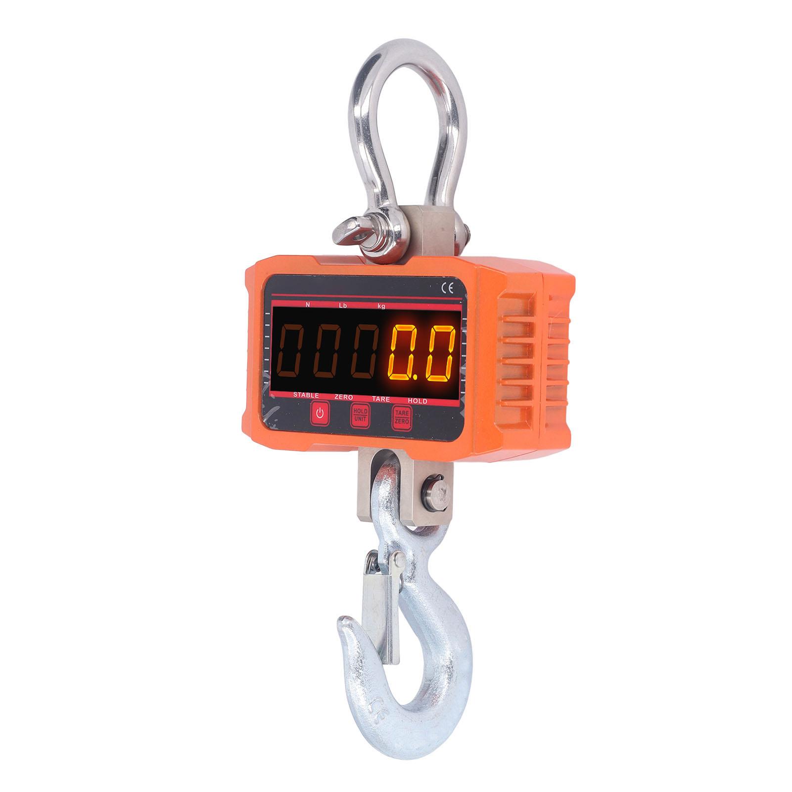 

Electronic Crane Scale Red Green LED Display High Accuracy Heavy Duty Digital Hanging Scale with Remote Function 1000kg