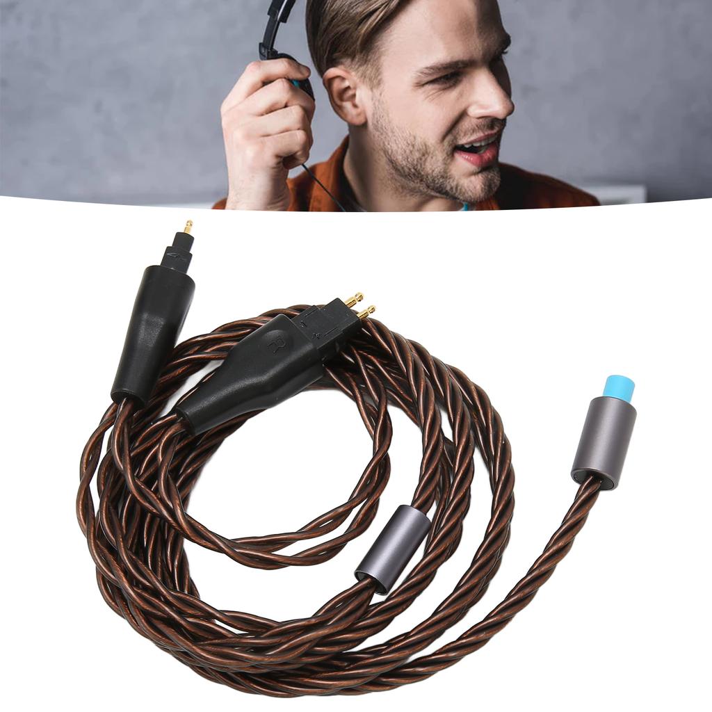 Replacement Headphone Cable Silver Plated Copper Earphone Cable for SENNHEISER HD650 HD660S HD6XX HD