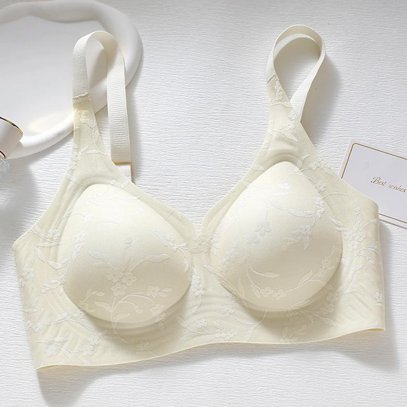 Bra for Women Without Steel Rings Soft Support Bra Jacquard Sports Comfort Bra