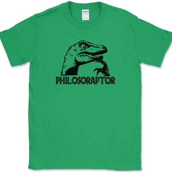 Philosoraptor T-Shirt Funny Dinosaur Philosopher Freud Humor Tee XXL