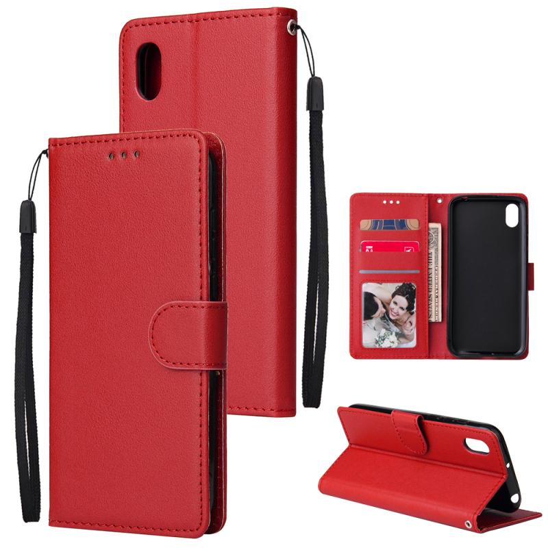 For HUAWEI Nova 3i/Y5 2019 PU Leather Protective Phone Case with 3 Cards Slots Bracket