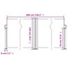 Retractable Side Awning Brown 100 X 600 Cm