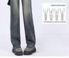 Plus Velvet Slimming Cement Gray Petite Straight & Wide Leg Jeans for Women - Autumn/Winter 2025 Collection
