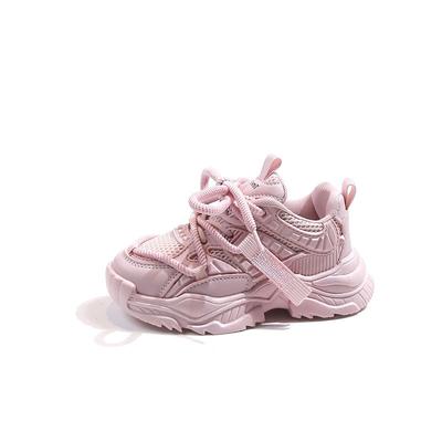 Girls' Sports Shoes Spring New Breathable Children's Daddy Shoes Soft Soles Students Running Shoes Students Small White Shoes