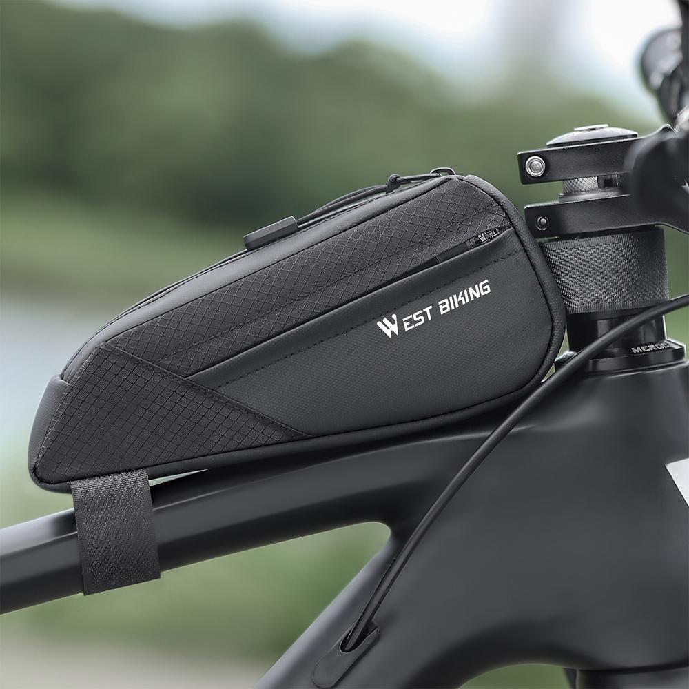 0.5L Fahrradtasche Fahrradrahmen Oberrohrtasche Fahrrad Vorderradrahmentasche Kompakte Größe Reißverschluss Fahrradtasche Rennrad