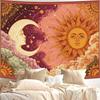 VIKAMA Retro Bohemian Sun Moon Star Tapestry Hand drawn Sun Moon Cloud Printing Hanging Cloth Room Decoration