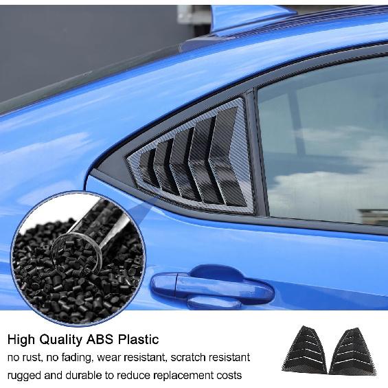Daeiclru Rear Side Window Louvers Compatible with Subaru WRX 2022 2023 2024, Rear Side Window Louver Decorate Cover, Air Vent Scoop Shades Cover
