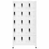 VidaXL Locker Cabinet White 90x40x180 Cm Steel 339820