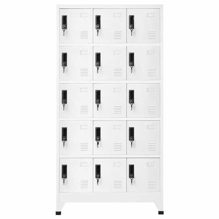 VidaXL Locker Cabinet White 90x40x180 Cm Steel 339820