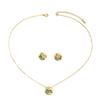 Versatile Ladies Earrings Necklace Set Set Diamond 18k Plating Design Clavicle Chain Geometric Earrings
