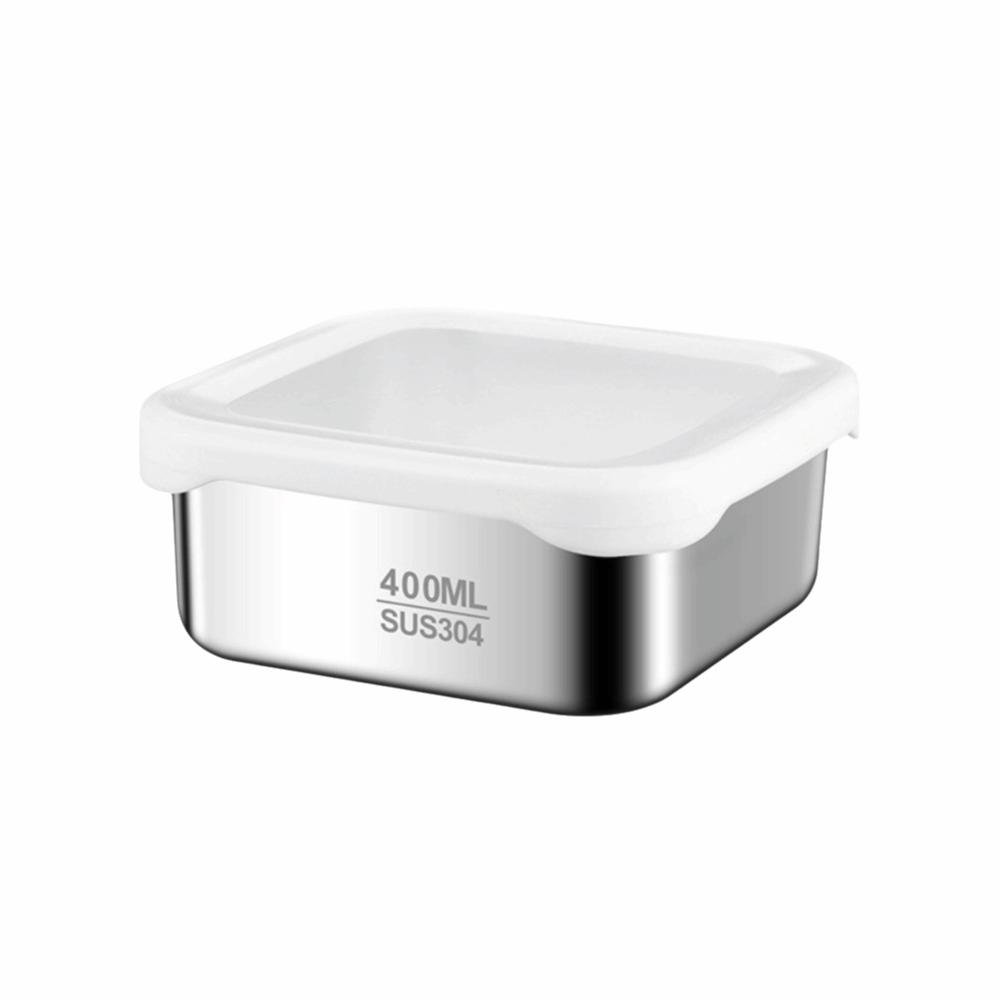 Food Grade Food Storage Container Silicone Lid Fresh-keep Box  Kitchen Accessories белый