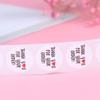 500Pcs Round Thank You For Your Order Sticker Heart Thanks For Shopping