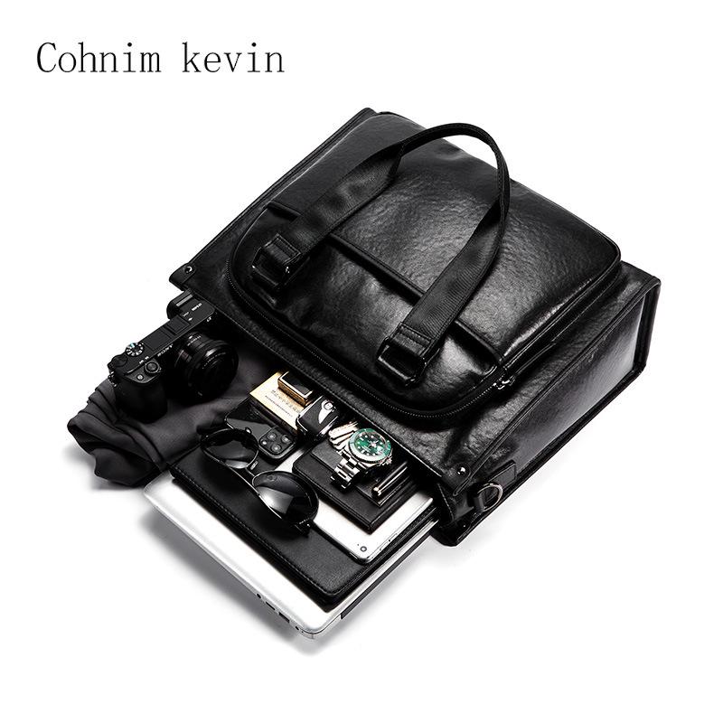 Men's Premium Leather Crossbody Briefcase & Laptop Shoulder Bag