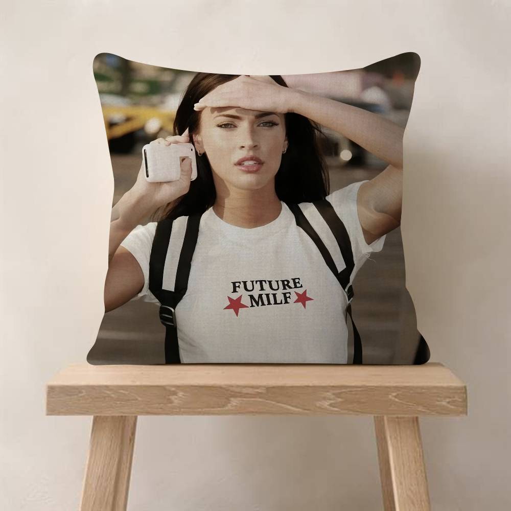 M-megan Fox Actor Pillowcase Toon Gift Cushion Cover Bedroom Home Sofa Chair Seat Decor Pillow Case
