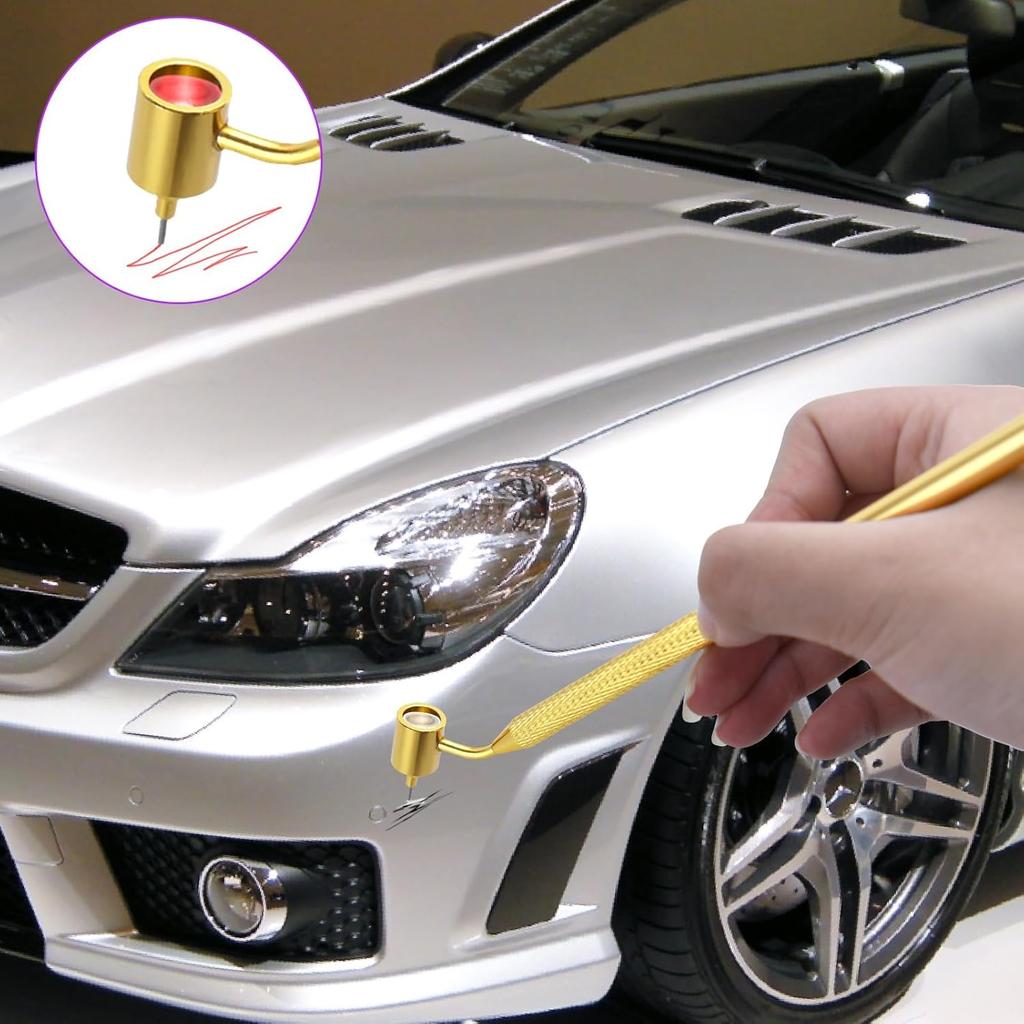 2Pcs Fine Line Fluid Writer Paint Applicator Pens with 0.5mm and 0.7mm Stem Tips for Wells, Drawing, Lettering Precision Automotive Paint Touch Up
