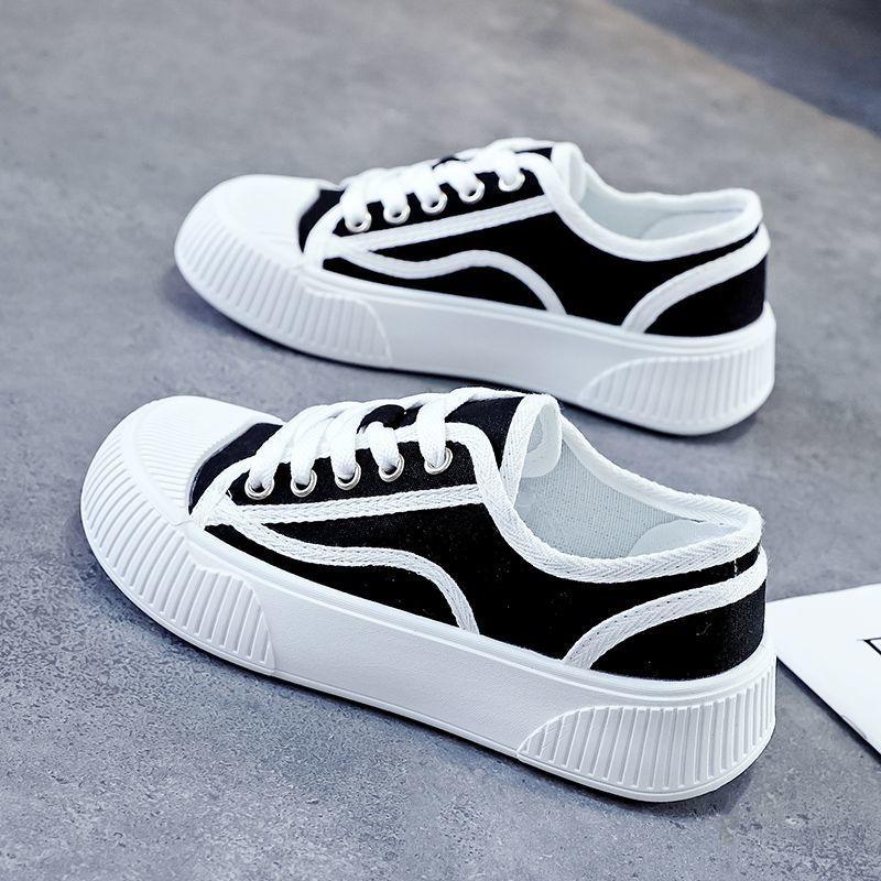 PLOVER Qiandongge Student Canvas Shoes Women's Shoes 2025 Casual Women's Sports Shoes Summer Korean Version Thick Baseplate Shoes